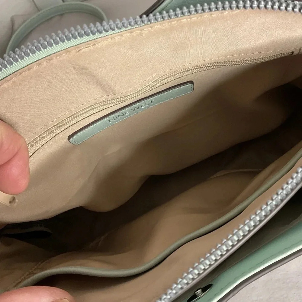 Nine West Shoulder Bag, Aqua Color, Adjustable Strap - Image 9